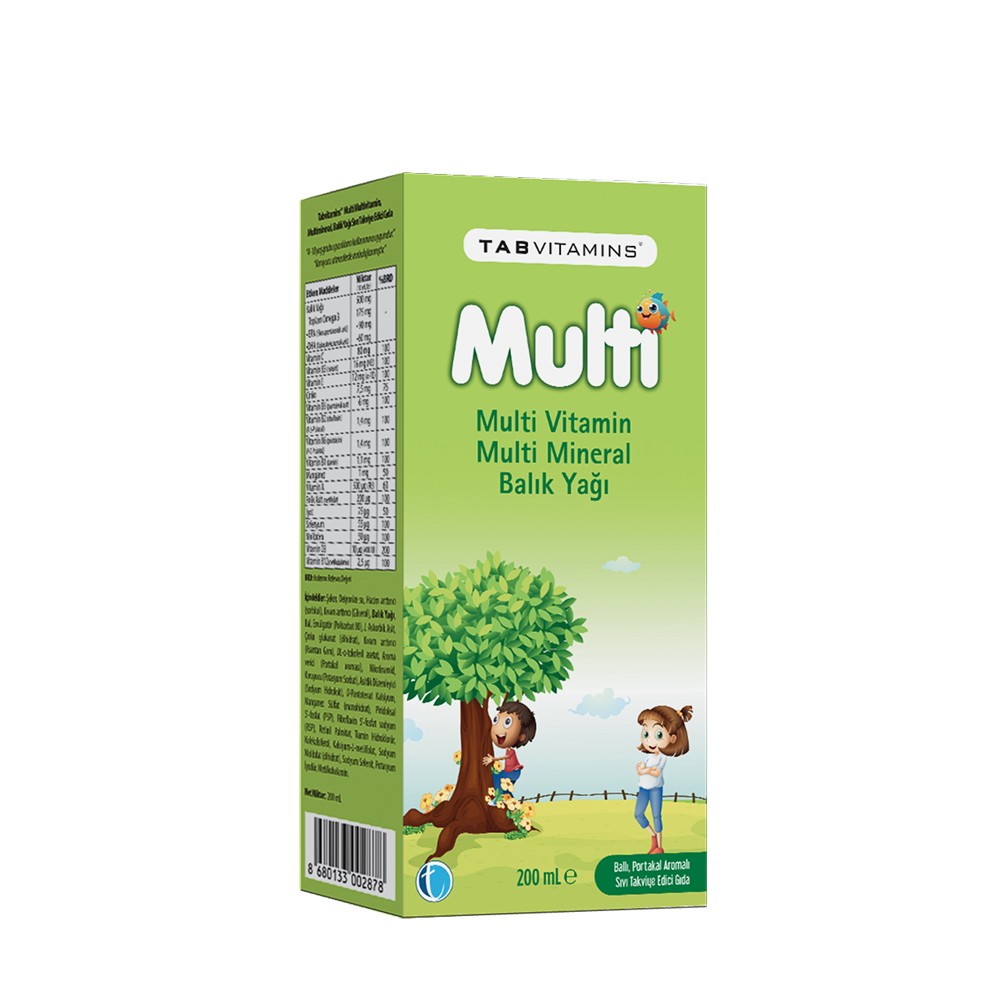Tab İlaç Tabvitamins Multi Multivitamin Mineral Balık Yağı 200 ml