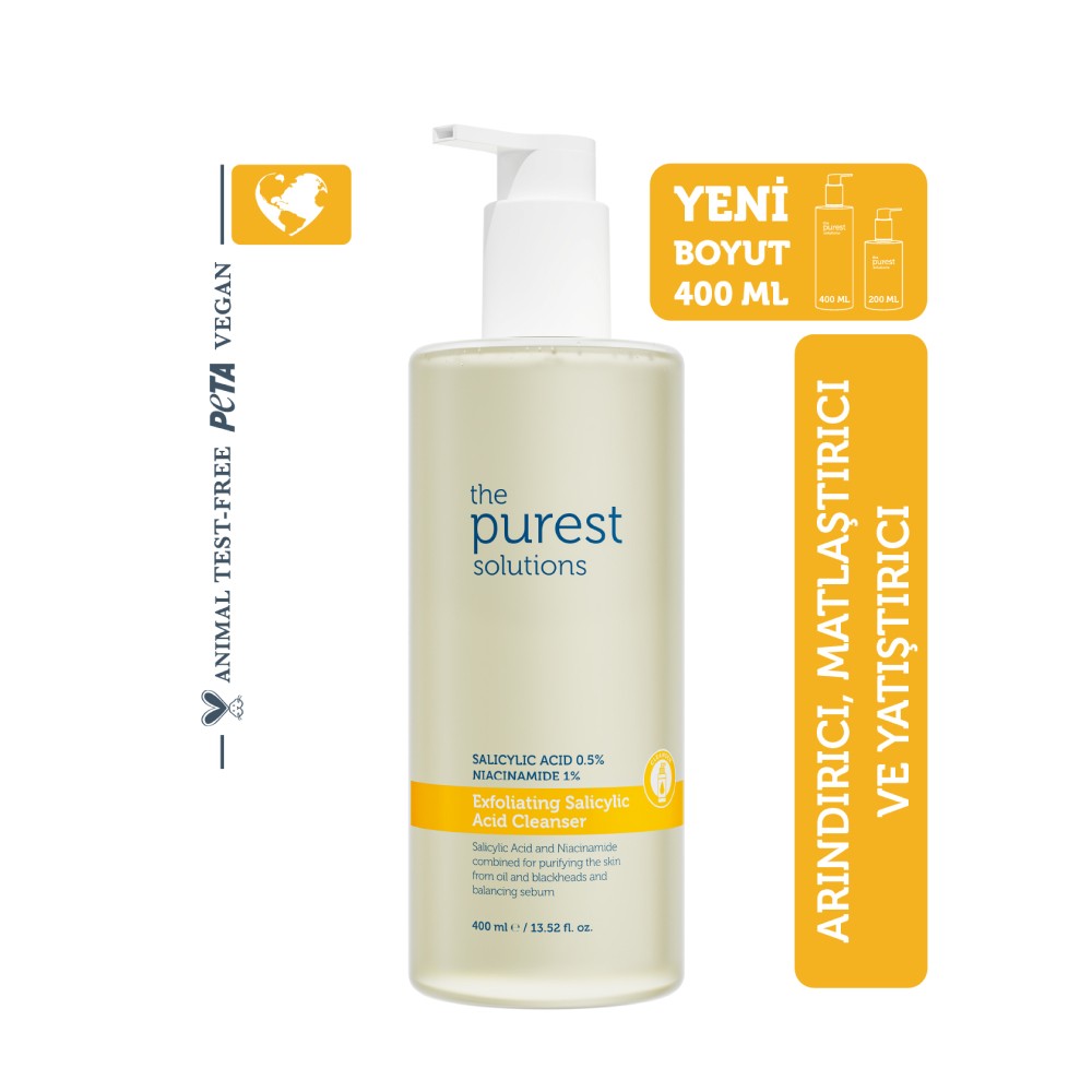 The Purest Solutions Yağlı ve Karma Ciltler İçin Salisilik Asit Arındırıcı Temizleme Jeli 400 ml