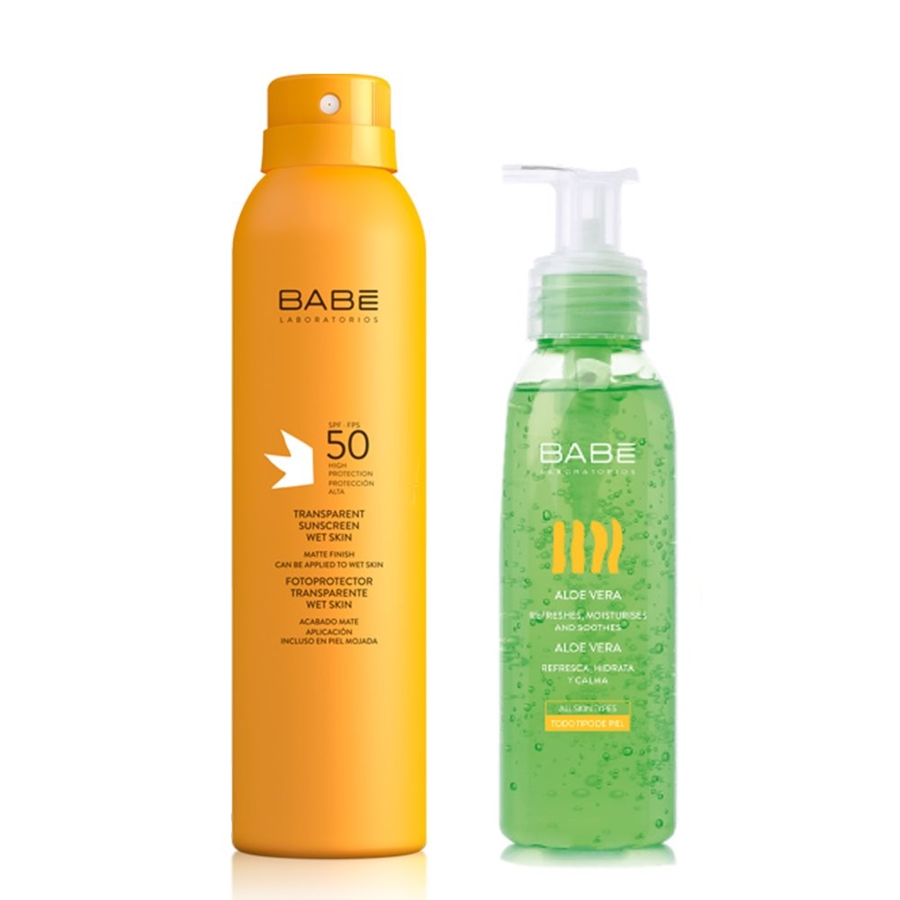 Babe Transparent Sunscreen Wet Skin Güneş Koruma SPF 50+ Babe Aloe Jel 90 ml