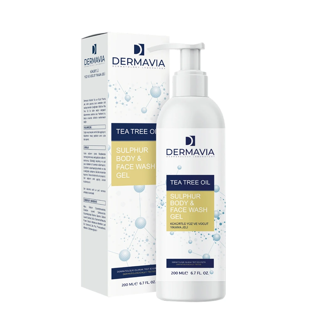 Dermavia Kükürtlü Yüz Ve Vücut Yıkama Jeli 200 ml