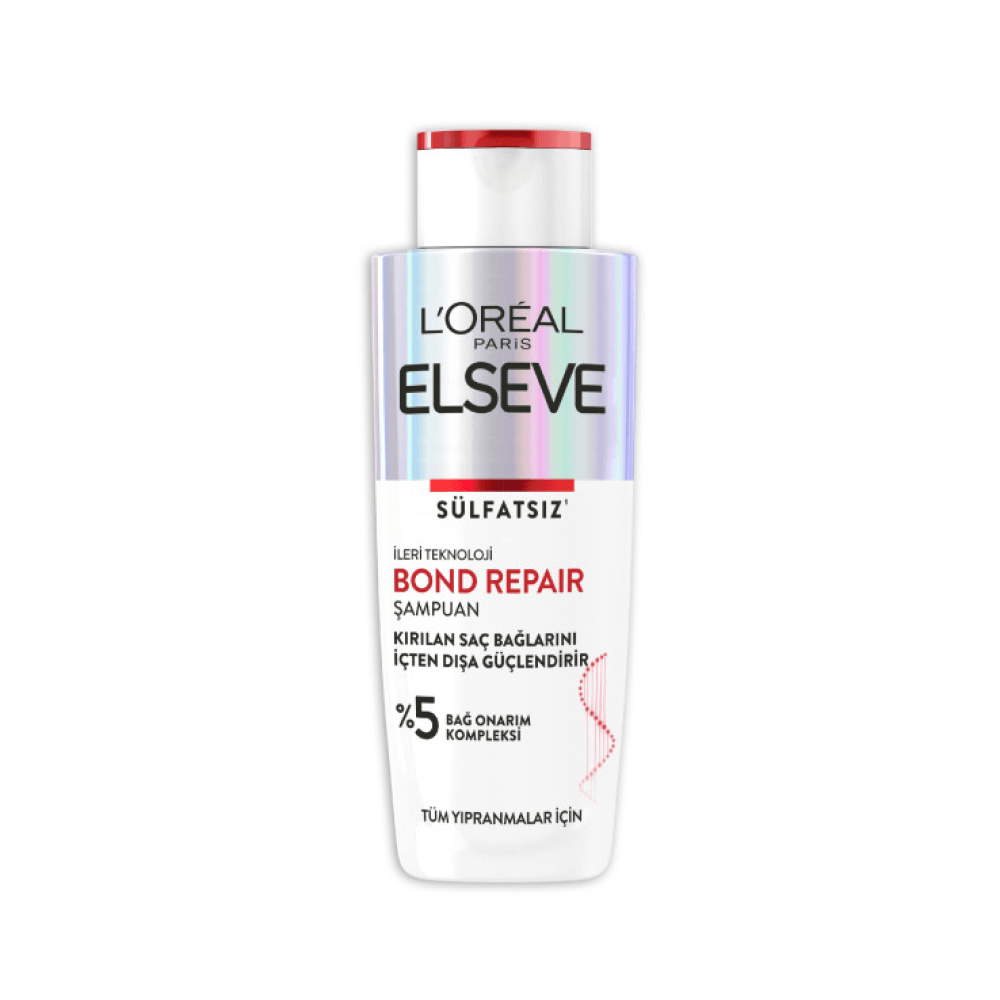 Elseve Bond Repair Tüm Yıpranmalar için Saç Bağlarını Güçlendirici Şampuan 200 ml