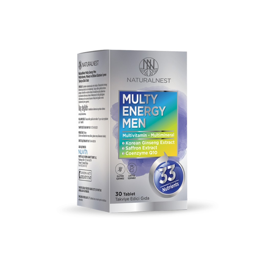 Naturalnest Multy Energy Men Multivitamin 30 Tablet