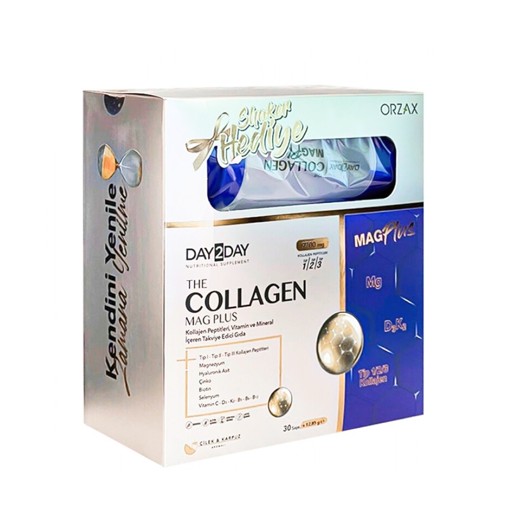 Orzax Ocean Day2Day Collagen Mag Plus 30 Saşe Shaker HEDİYE