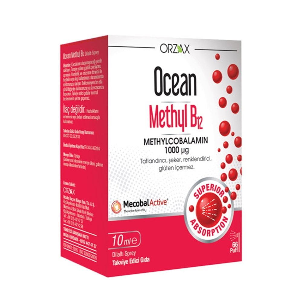 Ocean Methyl Cobalamin B12 Sprey 10 ml