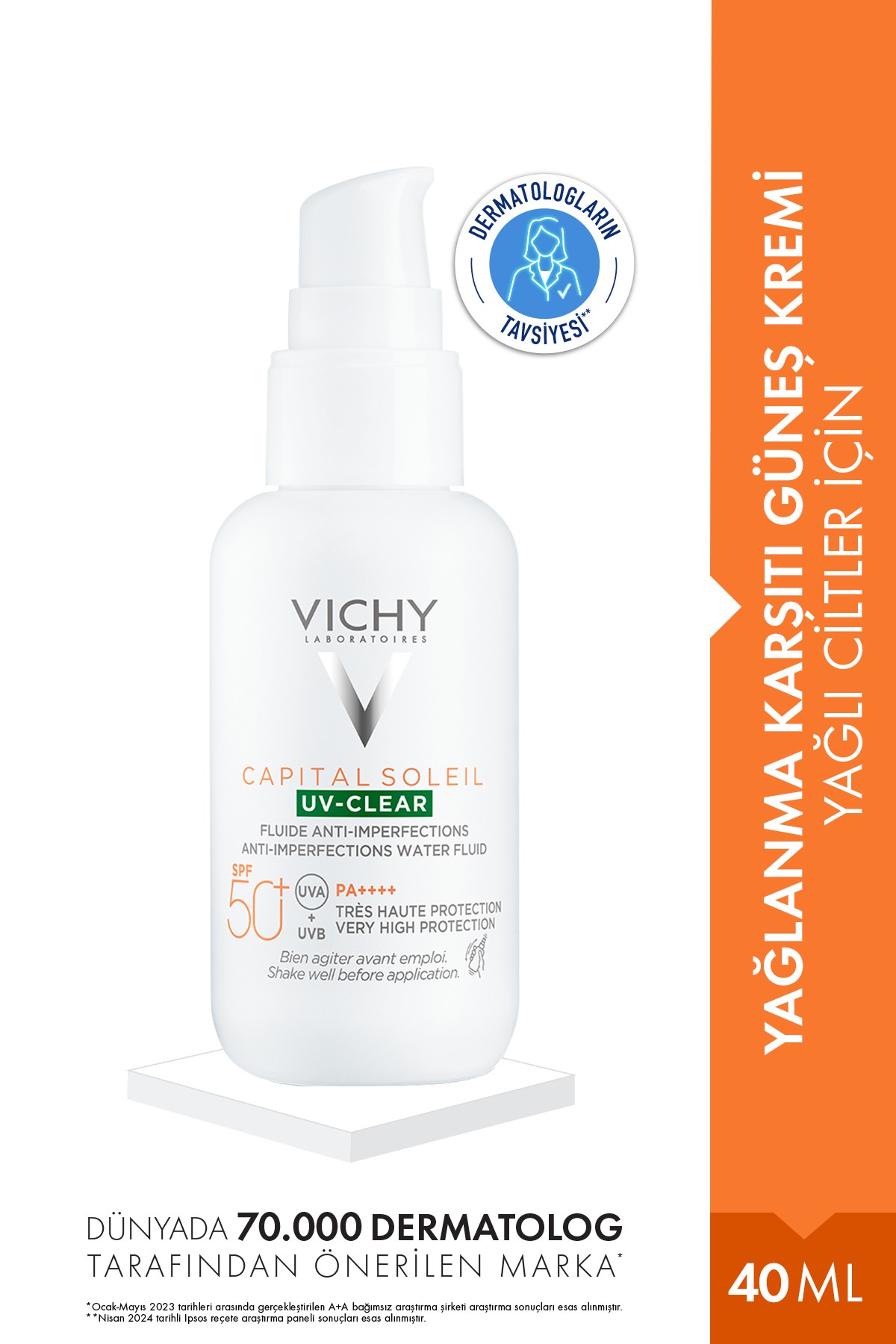 Vichy Capital Soleil UV Clear Anti-Imperfections Fluid SPF50 40 ml