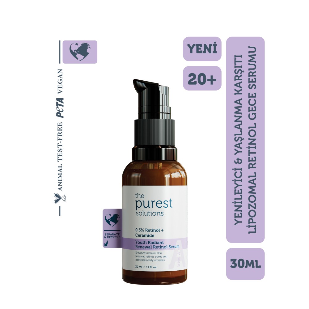 The Purest Solutions Yaşlanma Karşıtı Lipozomal Retinol Gece Serumu 30 ml