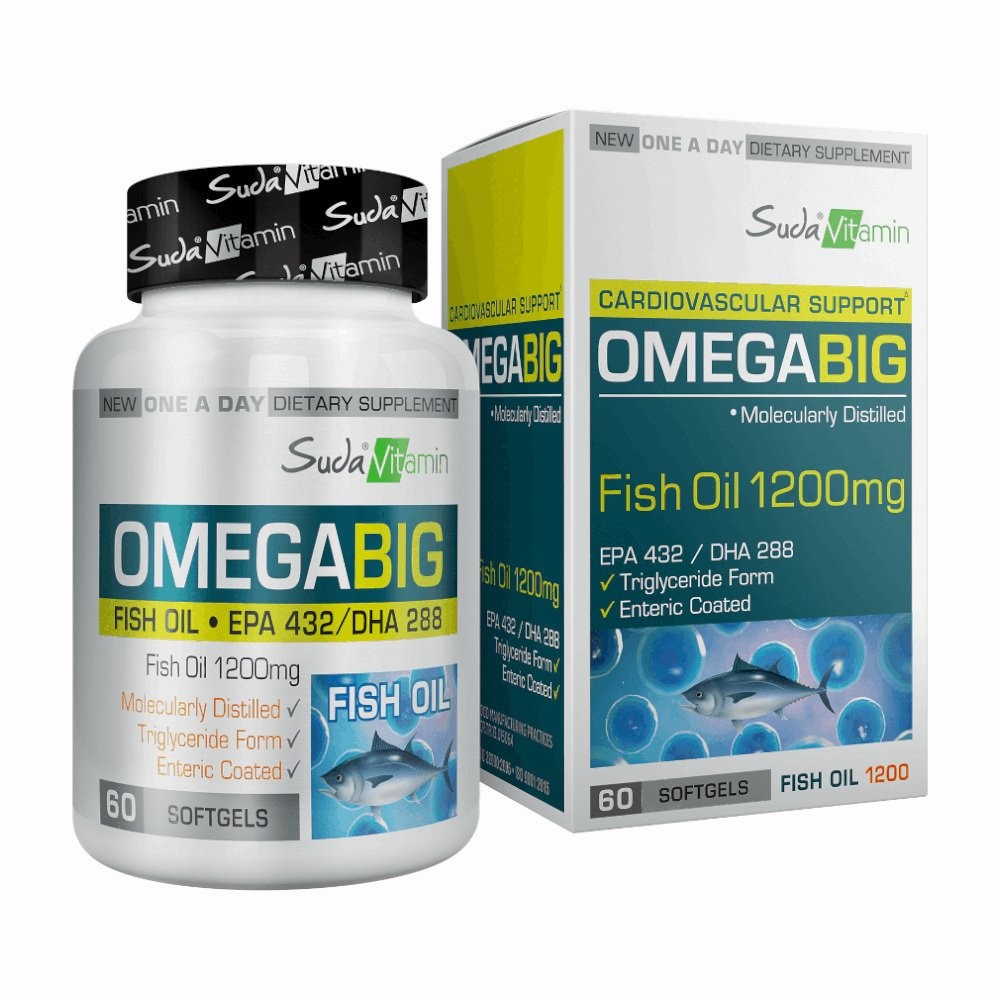 Suda Vitamin Omegabig 1200 mg Balık Yağı 60 Yumuşak Jel Kapsül