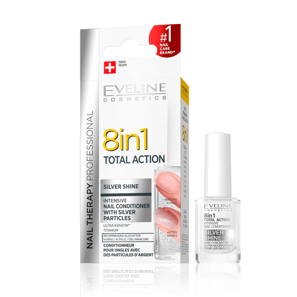 Eveline Cosmetics Silver Shine Intensive Nail Conditioner 8 in 1 Total Action 12 ml
