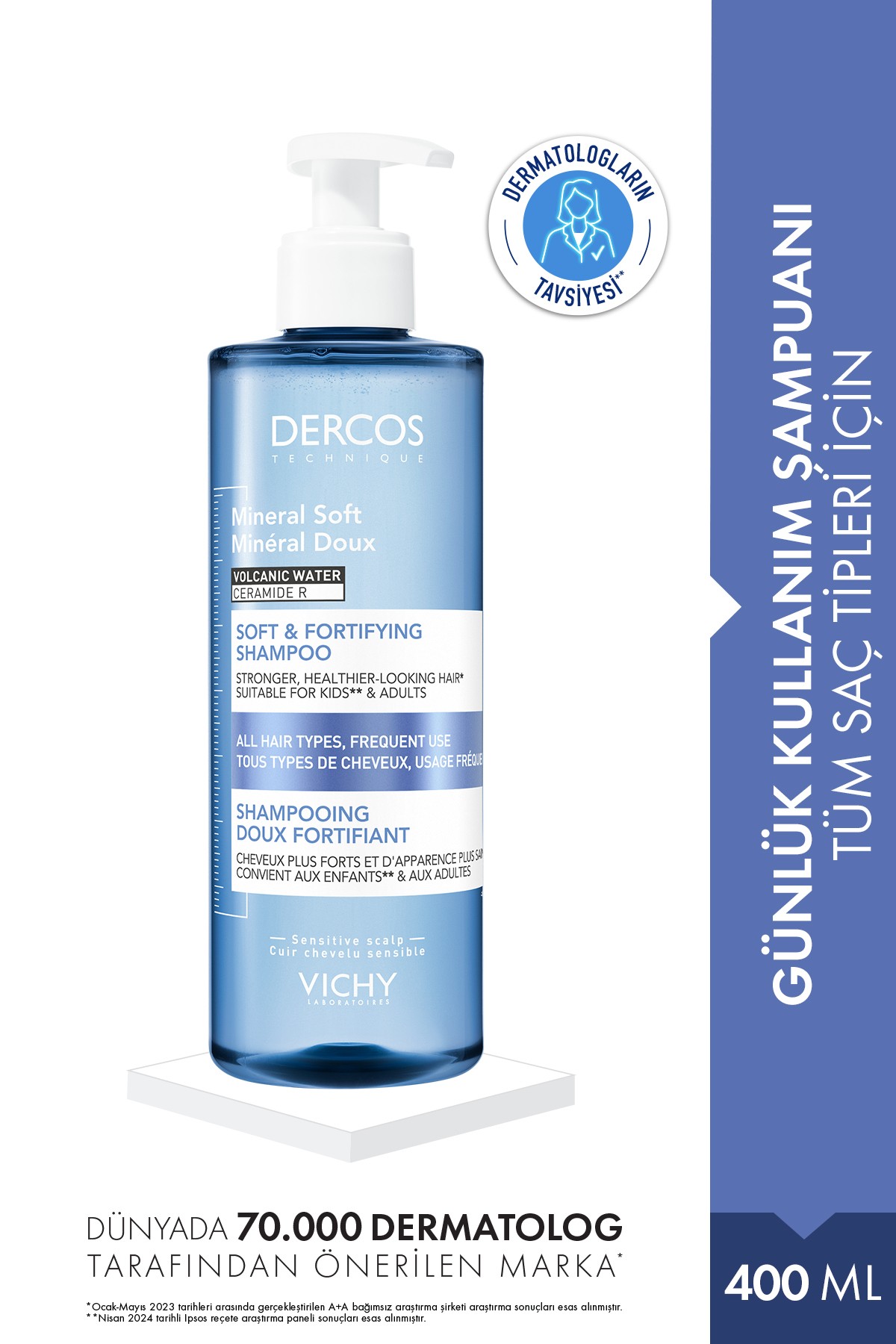 Vichy Dercos Mineral Soft Şampuan 400 ml