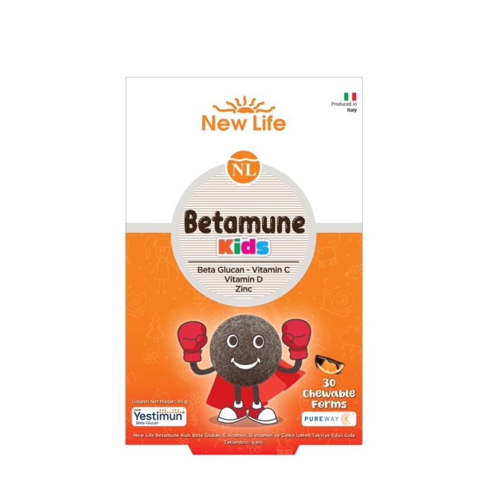 New Life Betamune Kids 30 Çiğneme Tableti