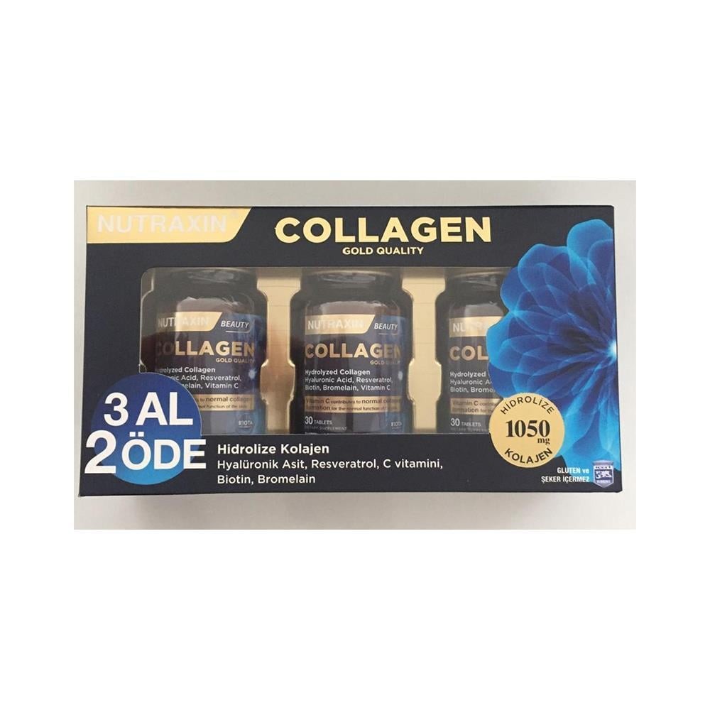 Nutraxin Beauty Gold Collagen 30 Tablet 3 Al 2 Öde