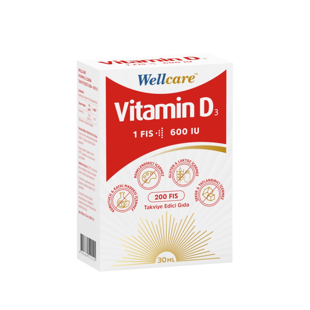 Wellcare Vitamin D3 600 IU Sprey 30 ml