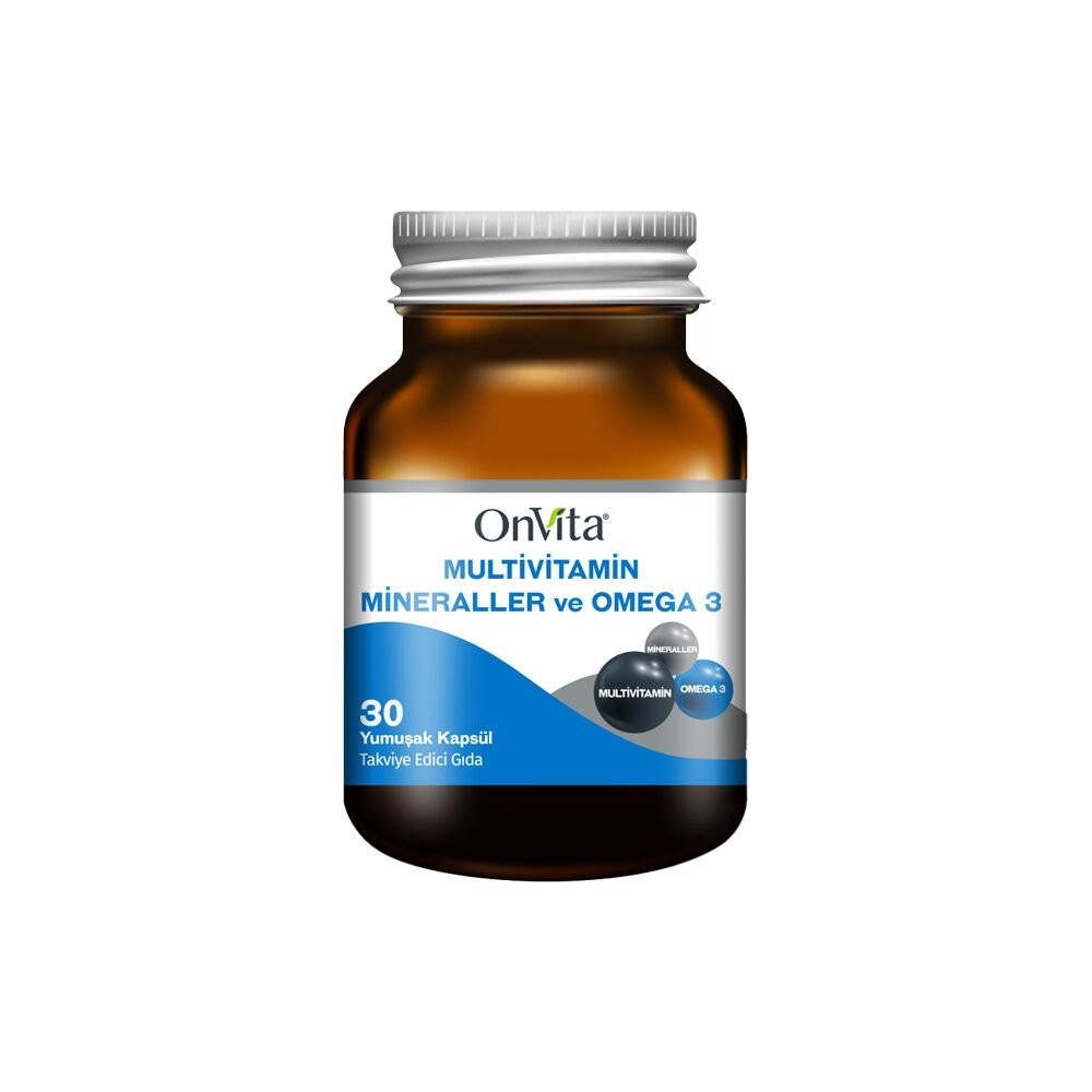 OnVita Multivitamin Mineraller ve Omega 3 Yumuşak Kapsül 30