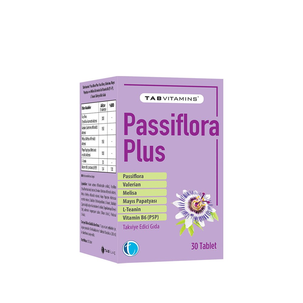 Tab İlaç Tabvitamins Passiflora Plus 30 Tablet