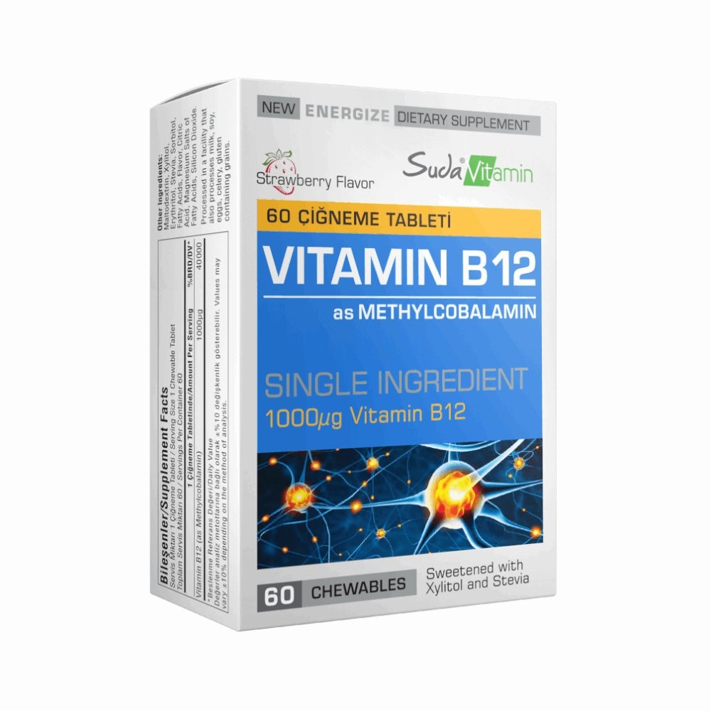 Suda Vitamin B12 60 Çiğneme Tablet