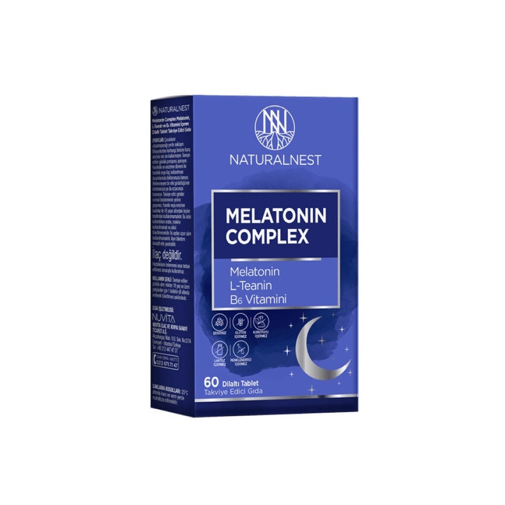 Naturalnest Melatonin Complex 60 Dilaltı Tablet