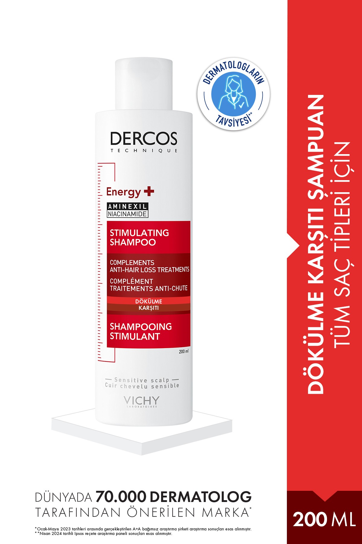 Vichy Dercos Energisant Shampoo Dökülme Karşıtı Şampuan 200 ml