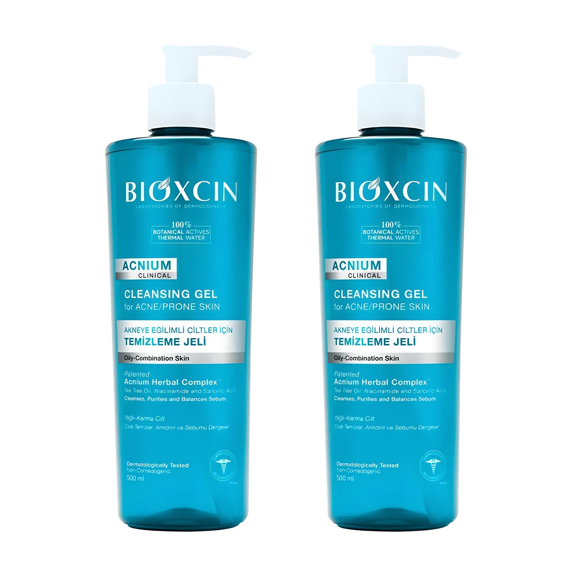 Bioxcin Acnium Sebum Dengeleyici Yüz Yıkama Jeli 500 ml 2'li Set
