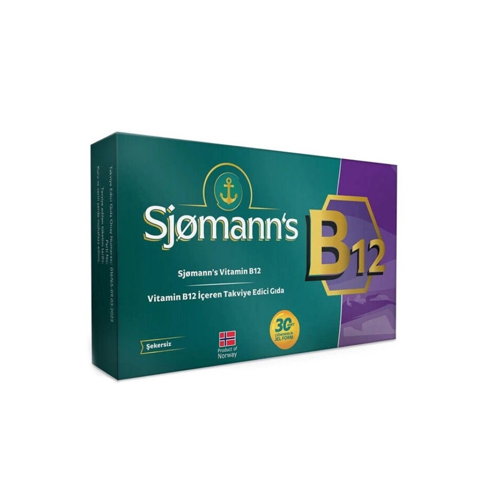 Sjomann’s Vitamin B12 Çiğnenebilir Jel Form 30 Adet