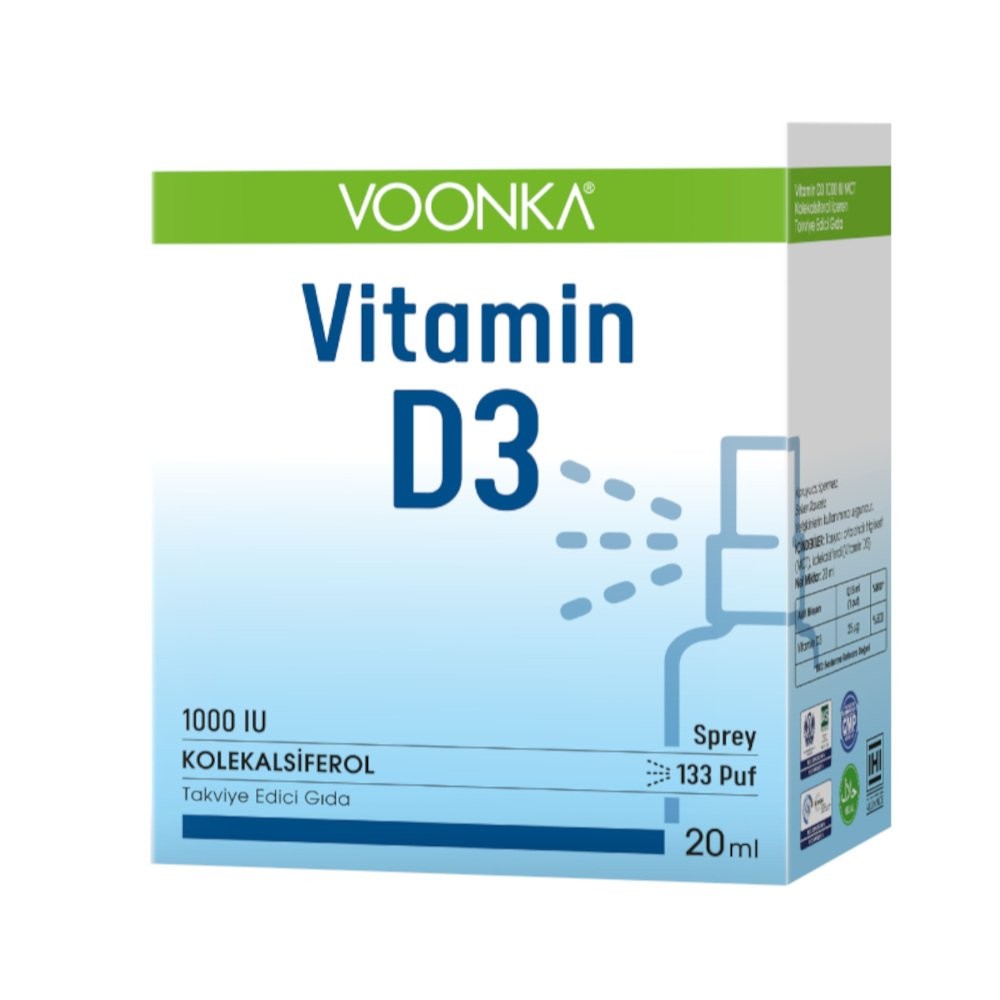 Voonka Vitamin D3 1000 IU Sprey 20 ml