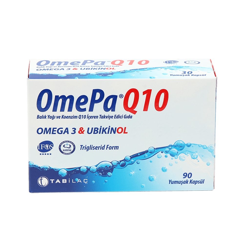 Omepa-Q10 Omega 3 Ubiquinol Balık Yağı 90 Kapsül