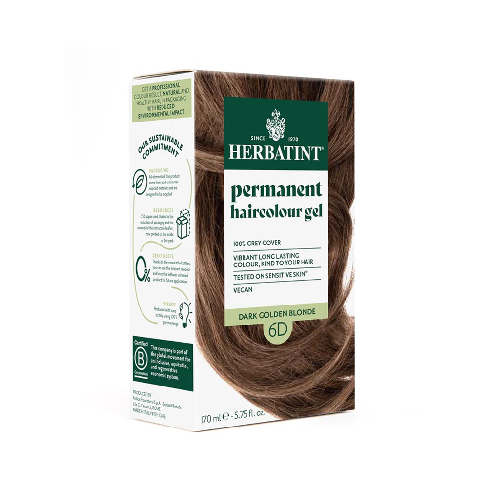 Herbatint Dark Golden Blonde 6D Koyu Altın Sarısı Saç Boyası 170 ml