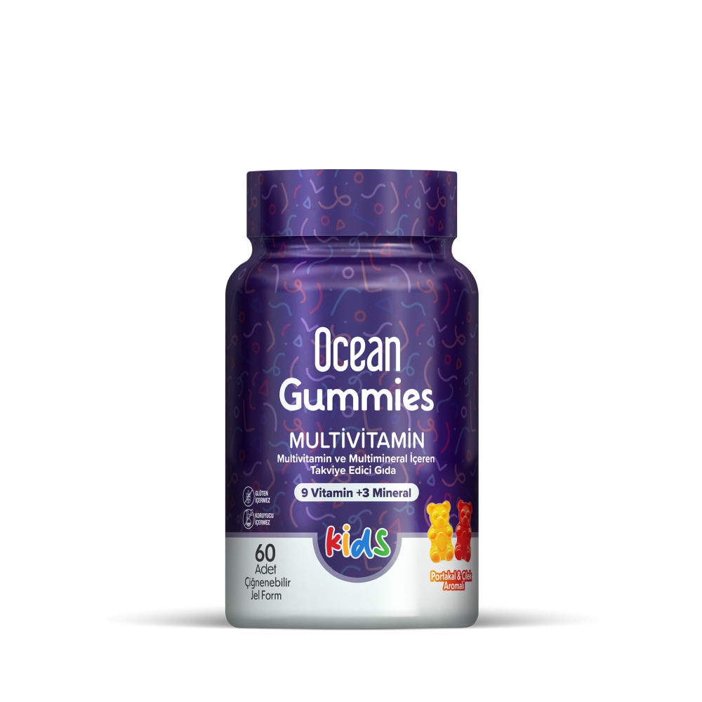 Orzax Ocean Gummies Multivitamin Kids Çiğnenebilir Jel 60 Tablet