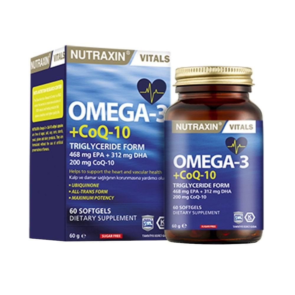 Nutraxin Omega-3 + CoQ10 60 Yumuşak Kapsül