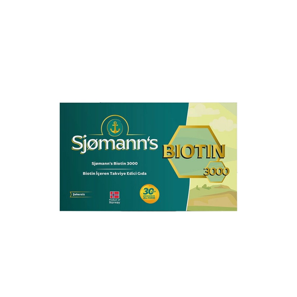 Sjomann’s Biotin 3000 Çiğnenebilir Jel Form 30 Adet