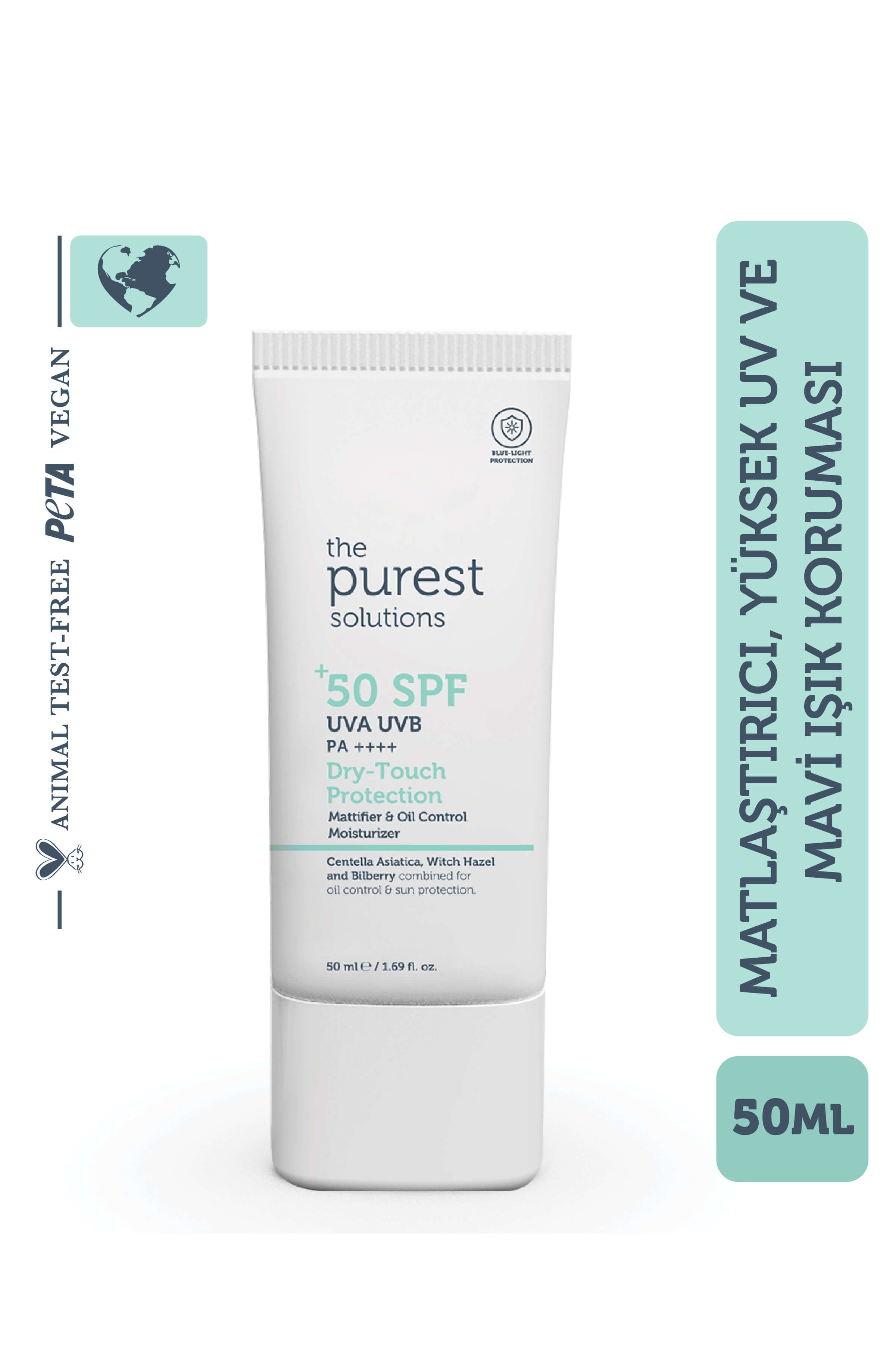 The Purest Solutions Yağlı Ciltler İçin Mat Bitişli SPF 50+ Güneş Kremi 50 ml