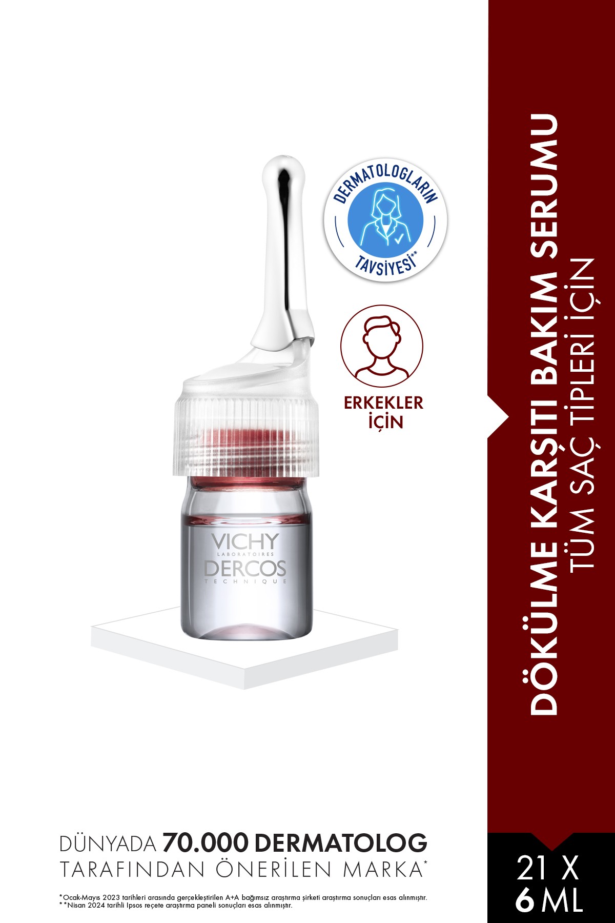 Vichy Dercos Aminexil Clinical 5 Erkek Dökülme Karşıtı Serum 21 x 6 ml