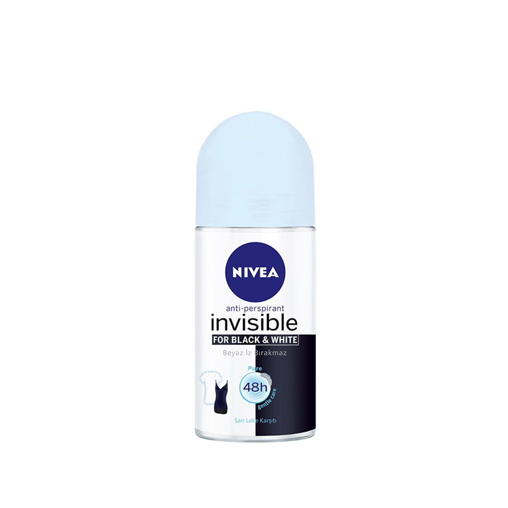 Nivea Insivible Black & White Pure Kadın Roll On 50 ml
