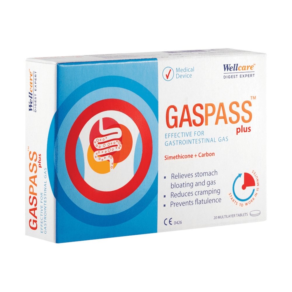 Wellcare Gaspass Plus 20 Bilayer Tablet