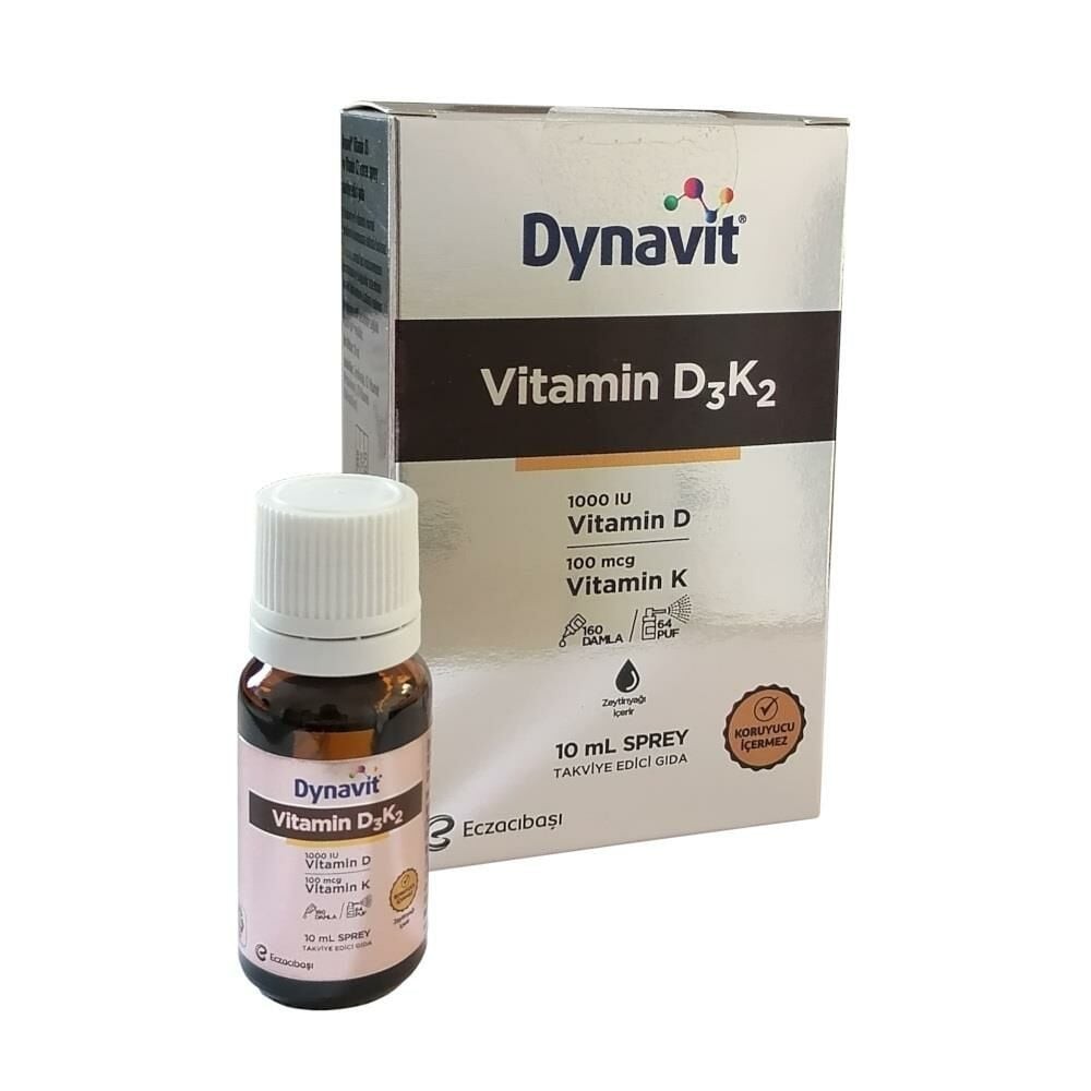 Dynavit Vitamin D3 + K2 Sprey 10 ml