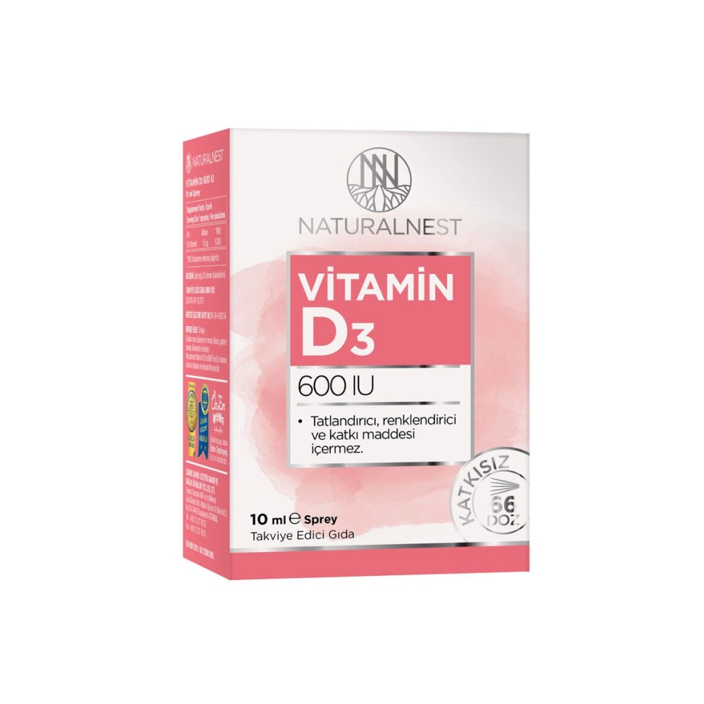 Naturalnest Vitamin D3 600 IU Sprey 10 ml