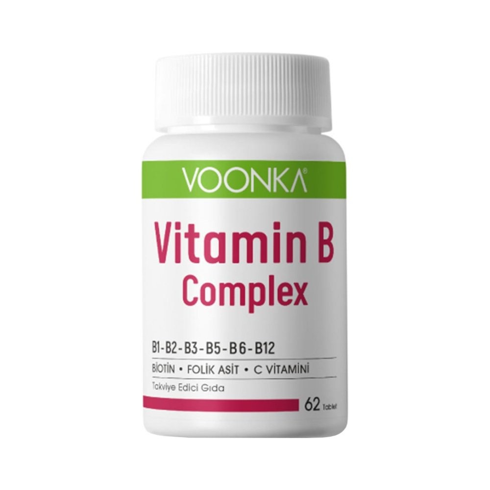 Voonka Vitamin B Complex B Vitamini İçeren 62 Tablet