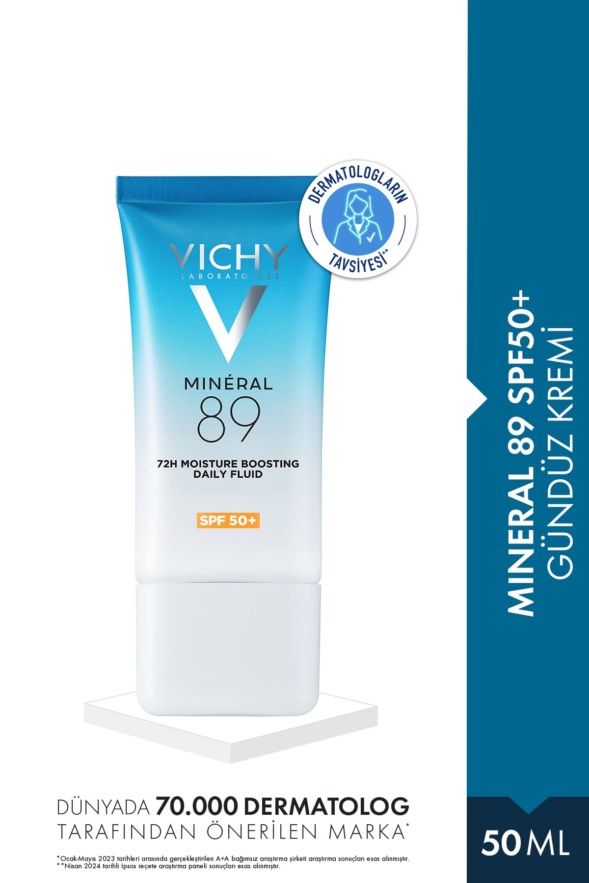 Vichy Mineral 89 Moisture Boost Daily Fluid SPF50+ Güneş Kremi 50 ml