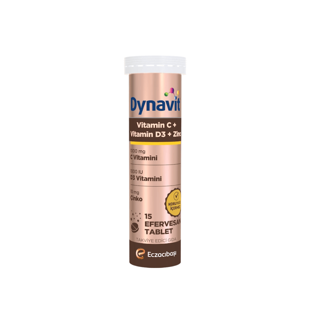 Dynavit Vitamin C + Vitamin D3 + Çinko 15 Efervesan Tablet