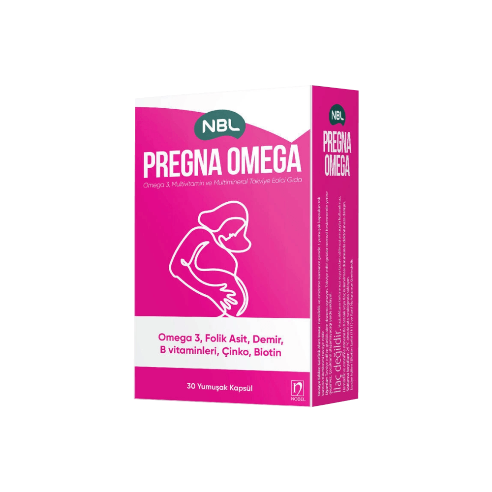 NBL Pregna Omega3, Multivitamin ve Multimineral 30 Yumuşak Kapsül