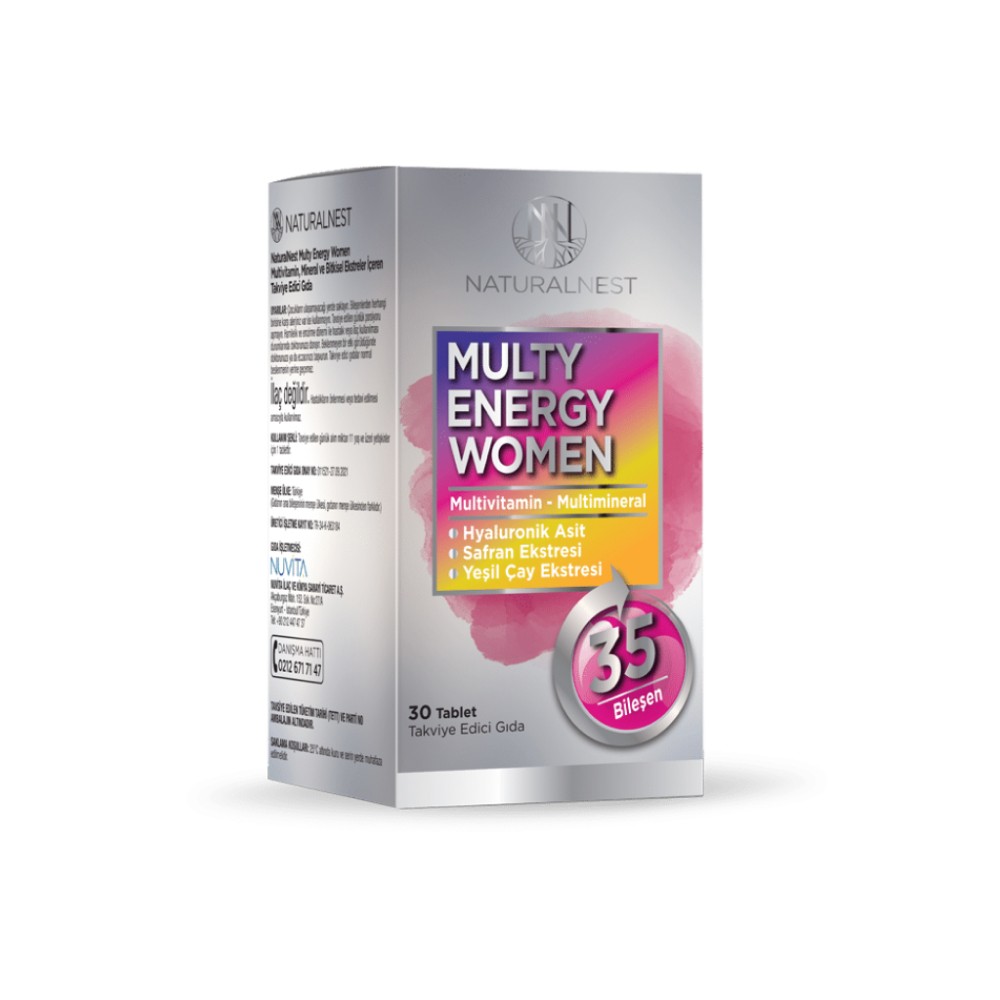 Naturalnest Multy Energy Women Multivitamin 30 Tablet