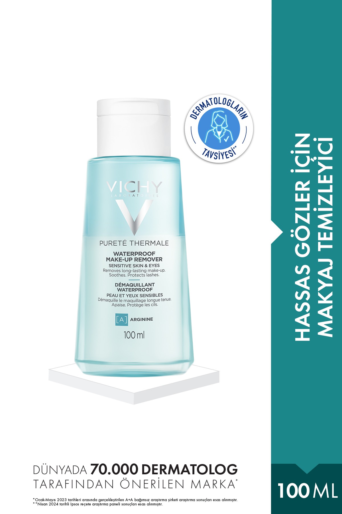 Vichy Purete Thermale Waterproof Yeux Göz Makyaj Temizleyici 100 ml
