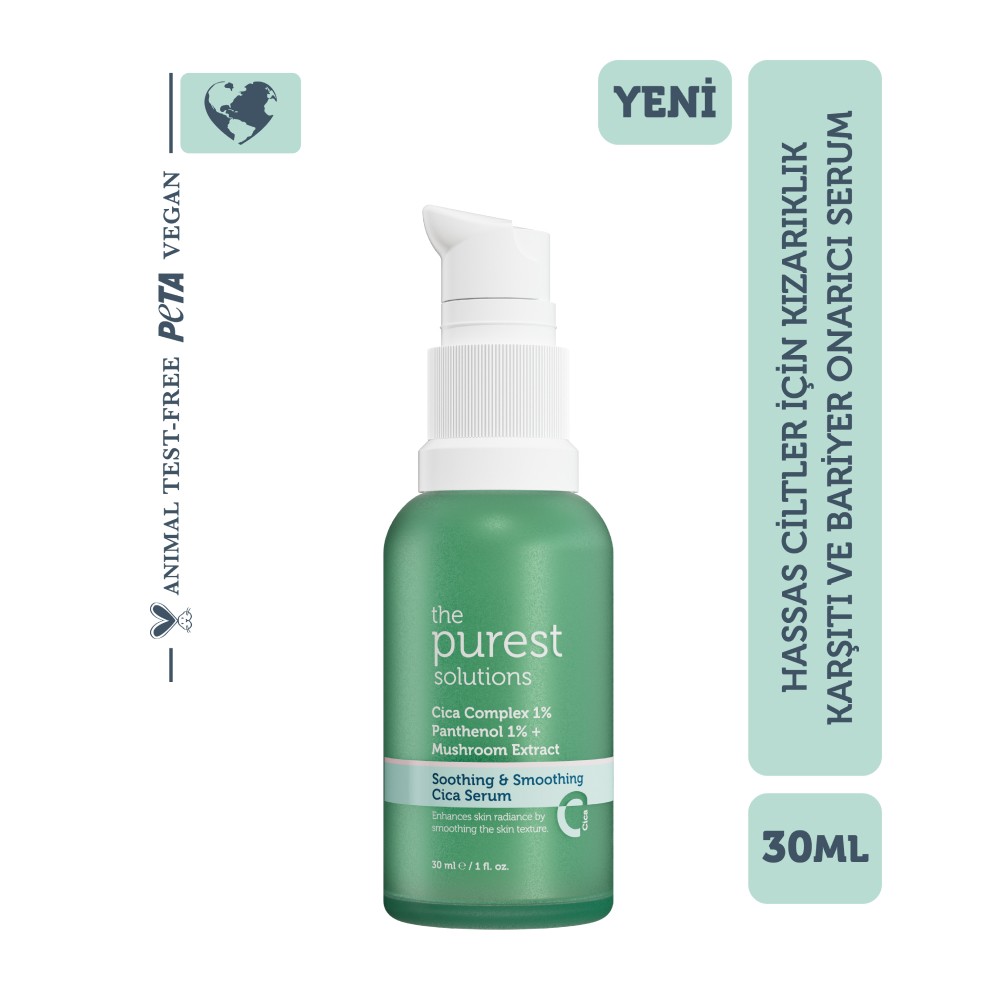 The Purest Solutions Hassas Ciltler İçin Kızarıklık Karşıtı ve Bariyer Onarıcı Cica Serum 30 ml