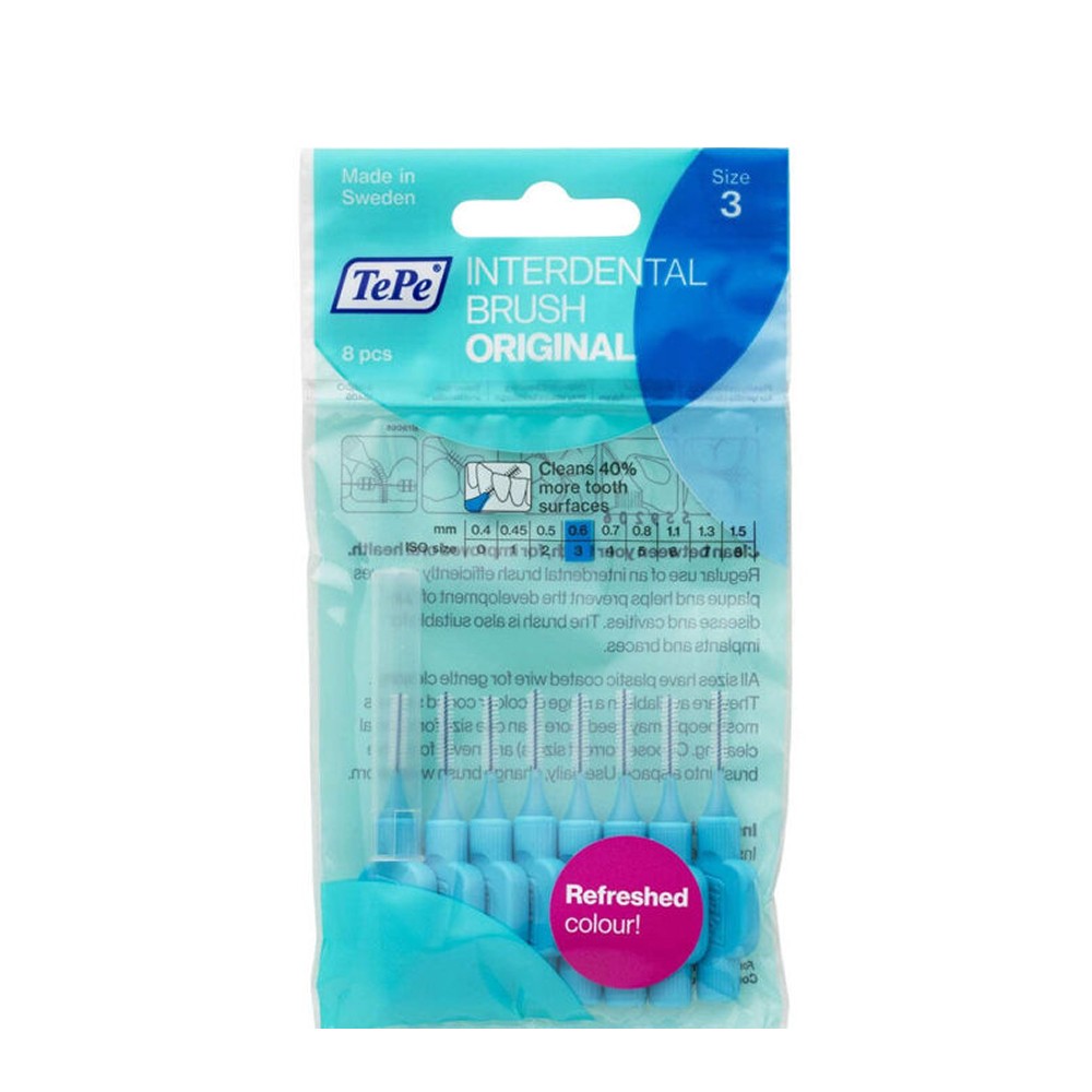 TePe Interdental Brush Blister Diş Arayüz Fırçası 0.6 mm 8'li - Mavi