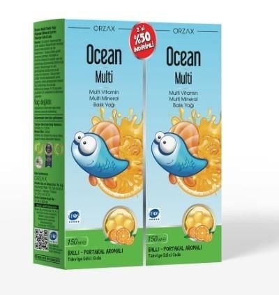 Orzax Ocean Multi Şurup Ballı Portakal Konsantreli Kral Şakir 150 ml 2 Adet