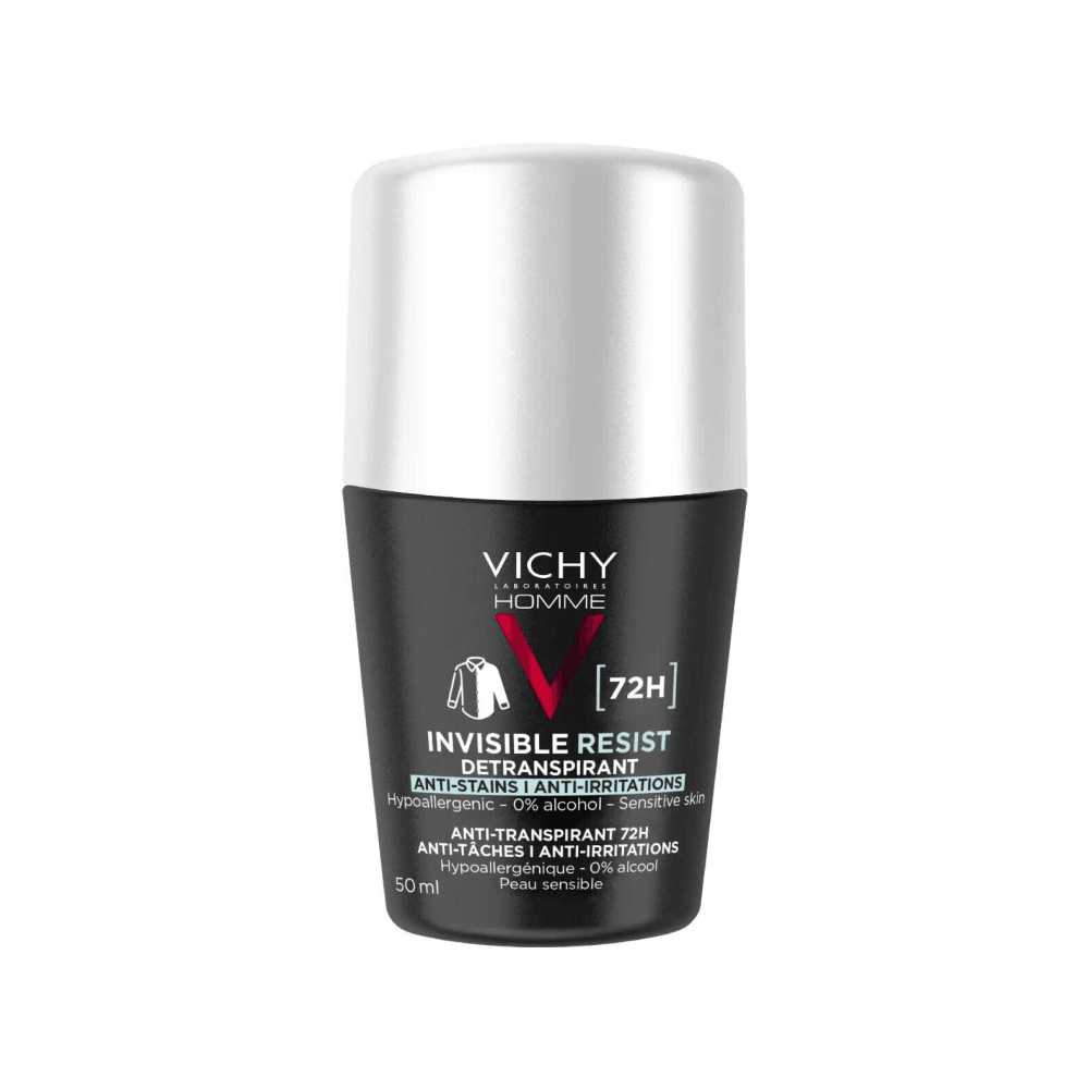 Vichy Homme Invisible Resist Erkekler İçin Beyaz İz Karşıtı Roll-On Deodorant 50 ml