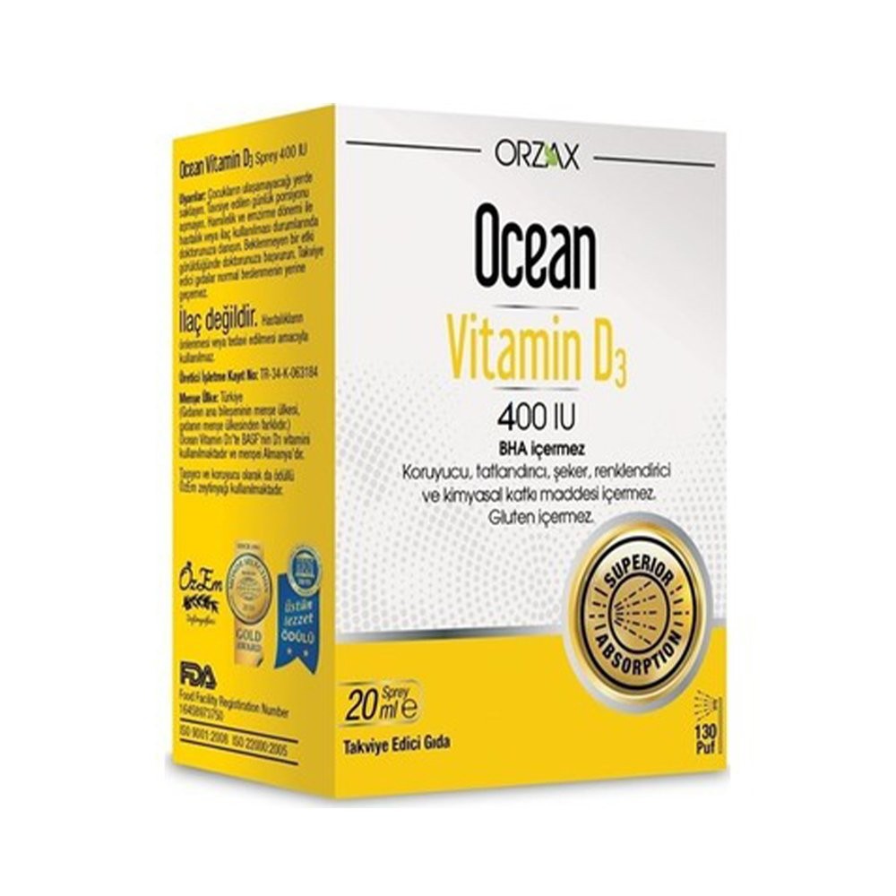 Ocean Vitamin D3 400 IU Oral Spray 20 ml