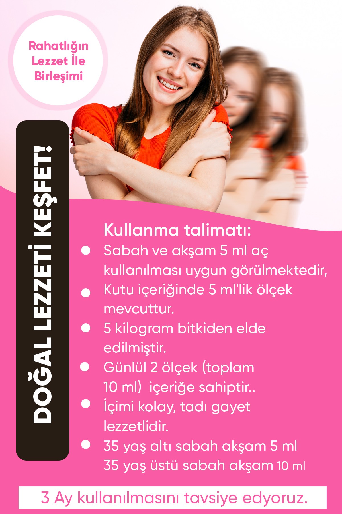 Kadınlara Özel /hayıt Tohumu - Aslan Pençesi - Papatya - Yaban Mersini - Zerdeçal/ekstrakt/250ml