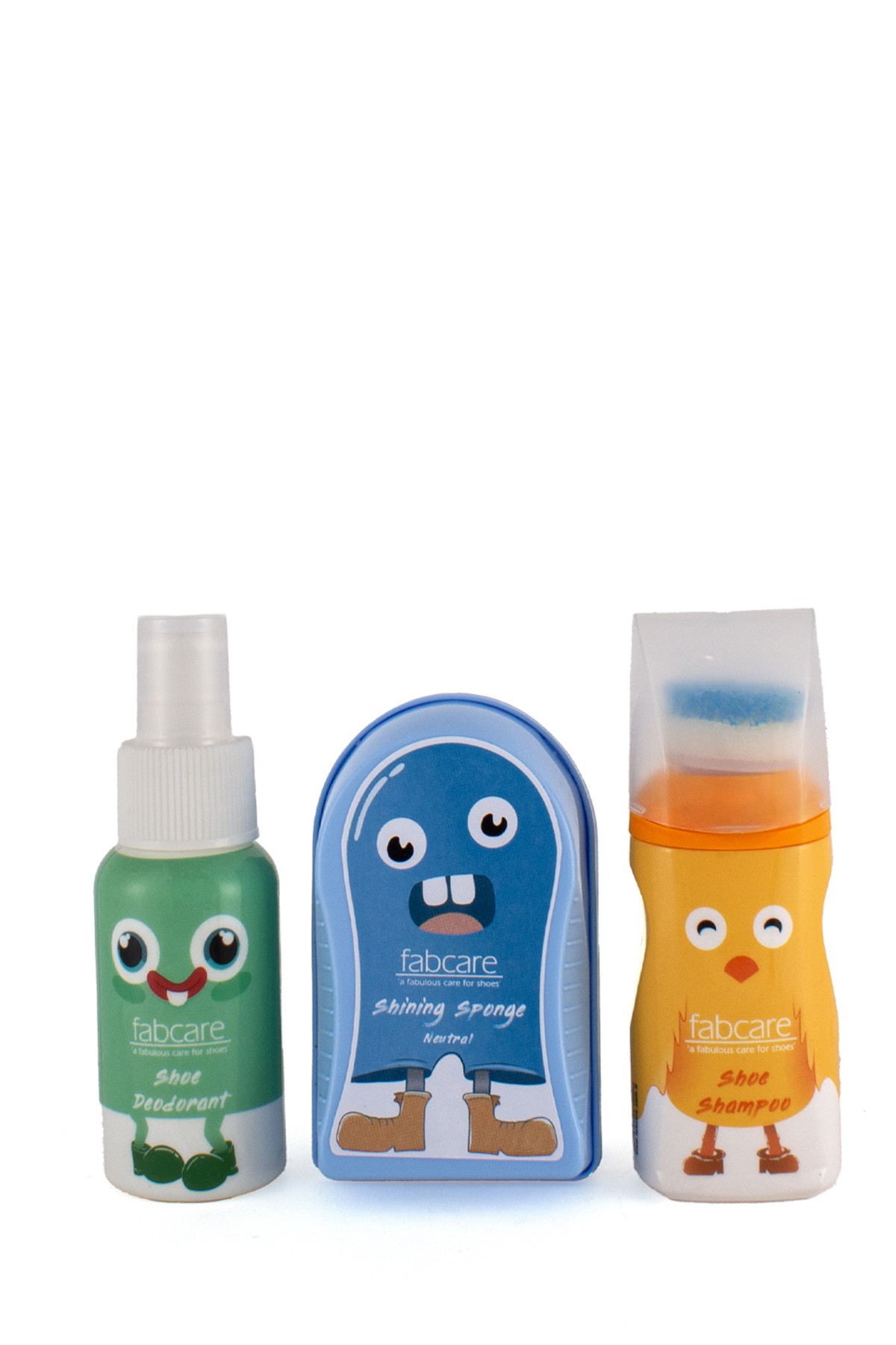 Çocuk Ayakkabı Bakım Seti - 3'lü (Deodorant + Şampuan + Parlatıcı Sünger) image