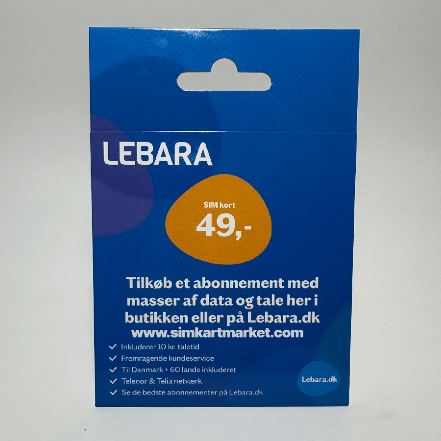 Danimarka Fiziksel Sim Kart