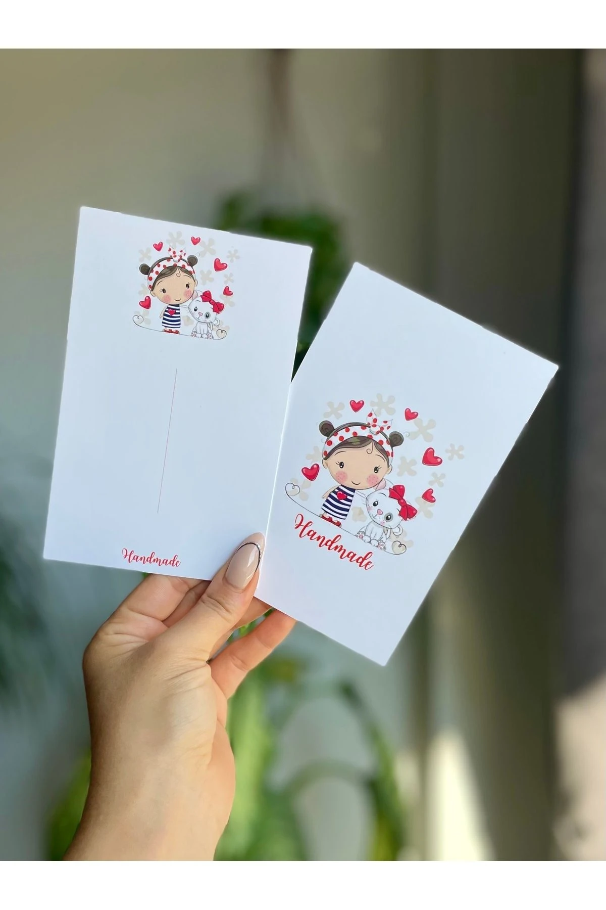 Toka Kartı 9,5x15 Cm Cm 20 Adet Handmade Toka Kartı, Not Kartı Bileklik Kartı Takı Kartı